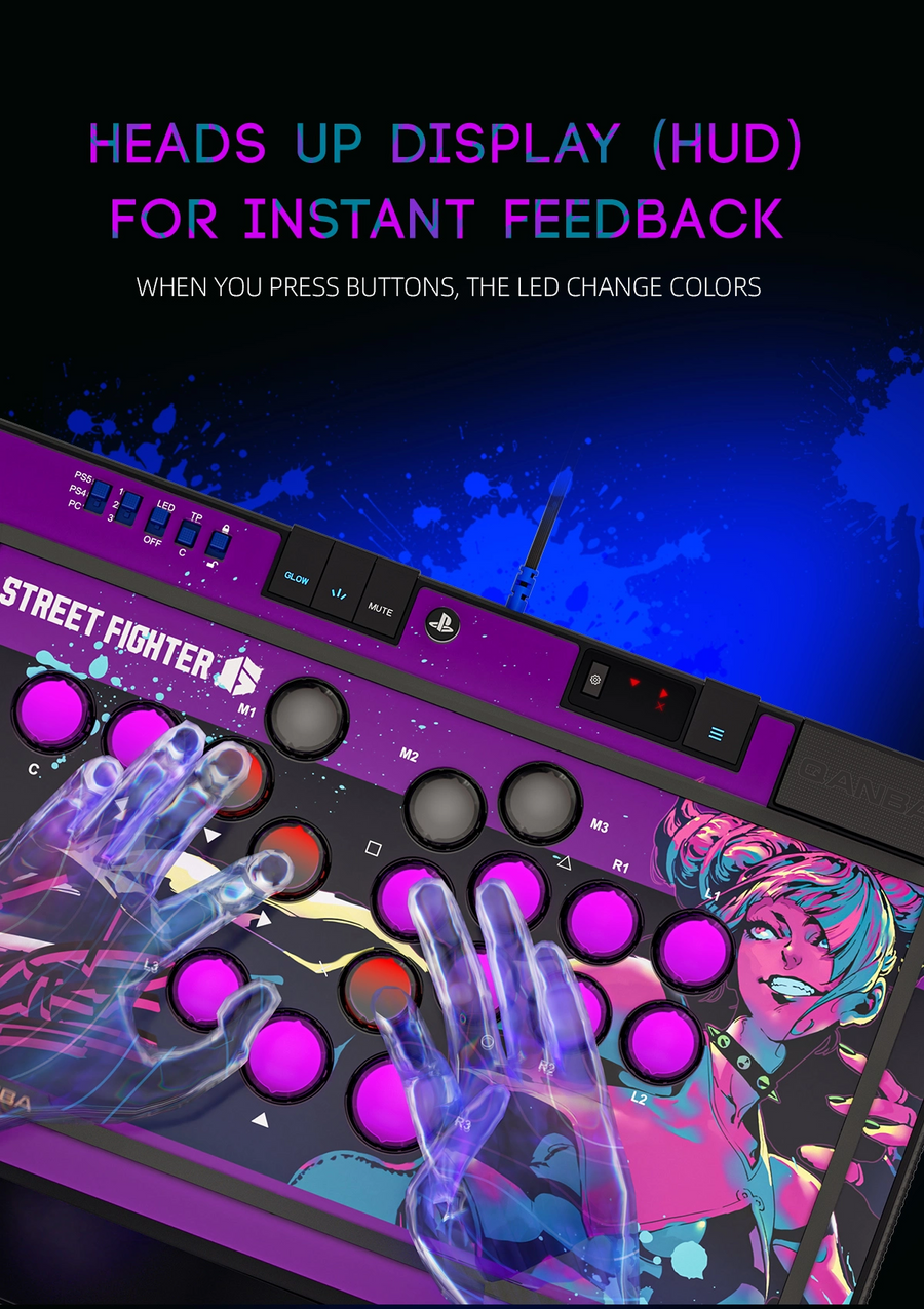 QGSACSF - Qanba Sapphire Arcade Controller Street Fighter Juri PS5/PS4/PC