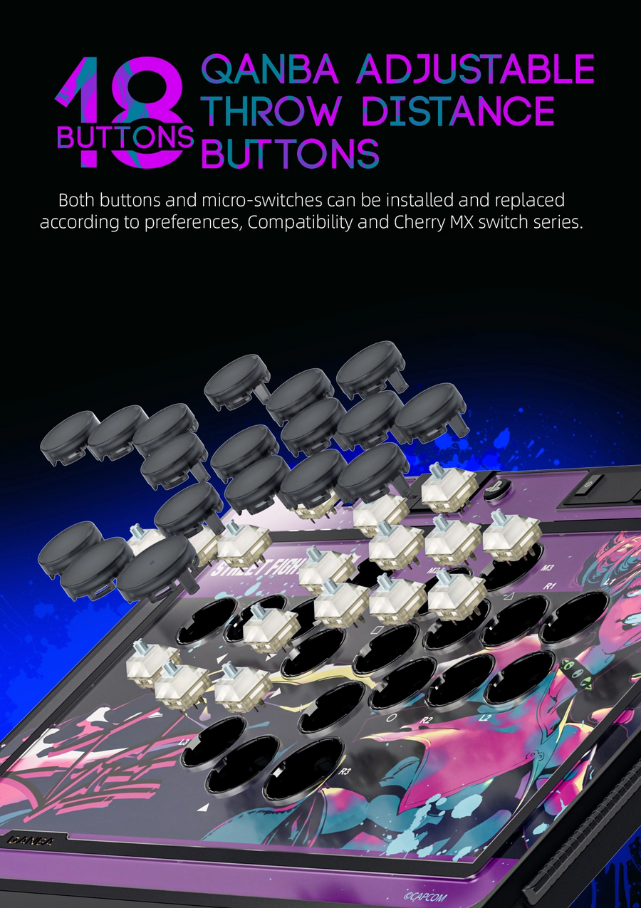 QGSACSF - Qanba Sapphire Arcade Controller Street Fighter Juri PS5/PS4/PC