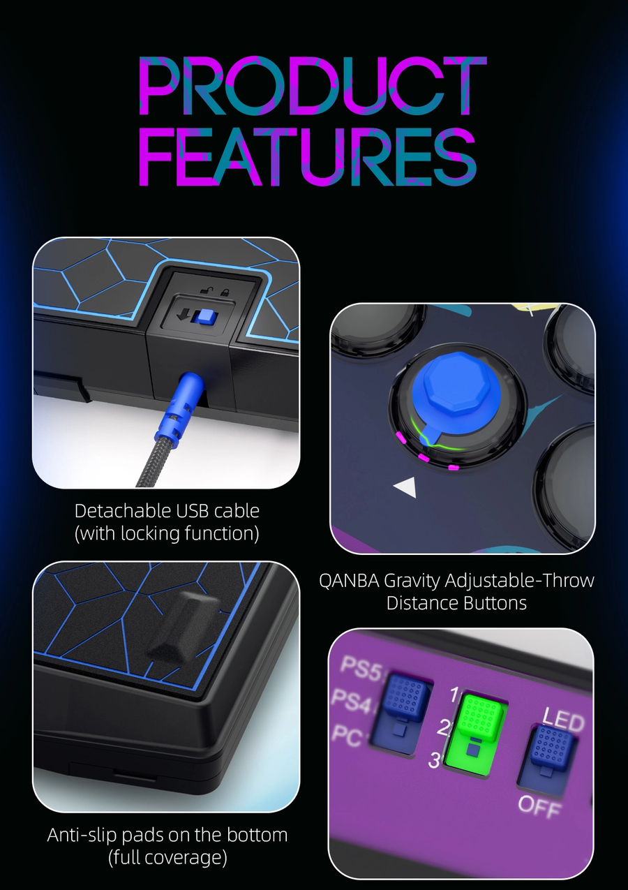 QGSACSF - Qanba Sapphire Arcade Controller Street Fighter Juri PS5/PS4/PC