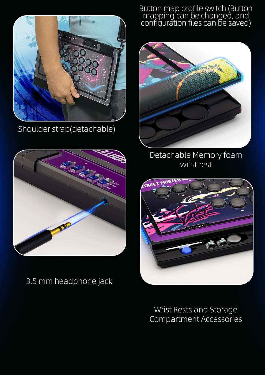 QGSACSF - Qanba Sapphire Arcade Controller Street Fighter Juri PS5/PS4/PC