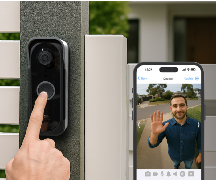 SWNVW-MR4KVDB-GL - Swann MaxRanger4K Long Range Wireless Add-On Video Doorbell - 1 Pack