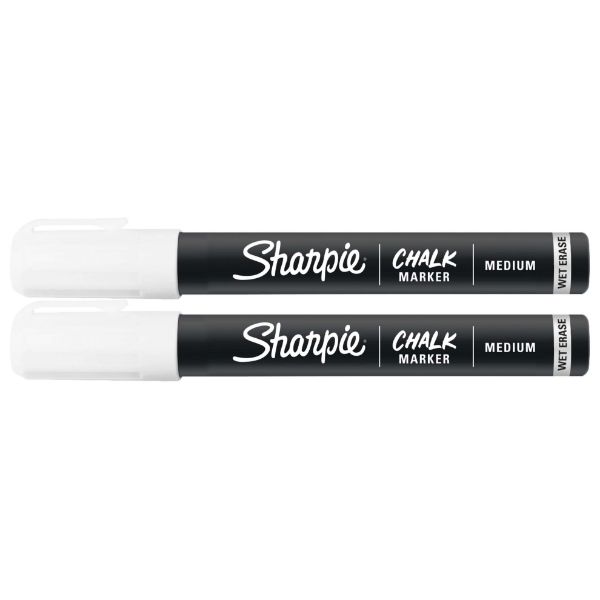 SHARPIE 2103010 - White Chalk Wet Erase Marker Pack of 2