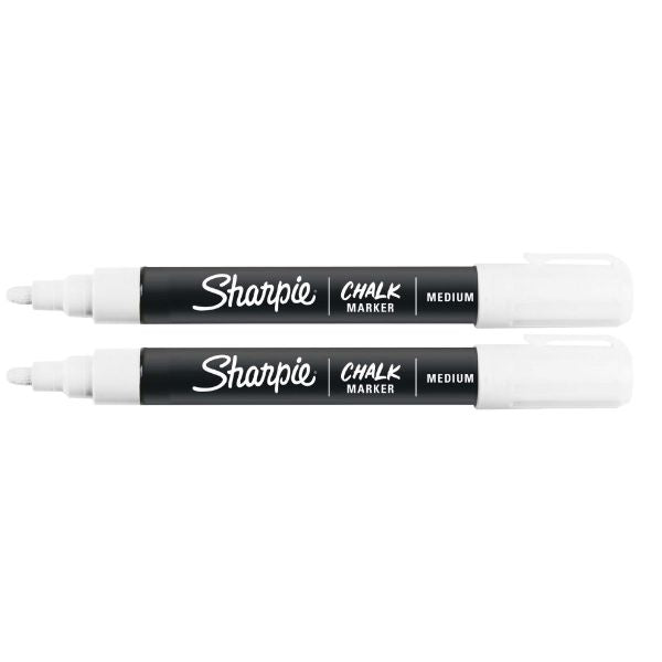 SHARPIE 2103010 - White Chalk Wet Erase Marker Pack of 2