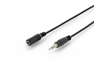 AK-510200-015-S - Digitus 3.5mm (M) to 3.5mm (F) 1.5m Stereo Audio Extension Cable