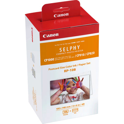 RP108 - Canon RP-108 Selphy 6x4 Photo Paper & Ink Kit - 108 Sheets