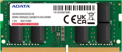 ADATA 8GB DDR4-3200 1024x8 SODIMM Lifetime wty