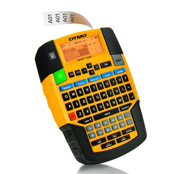 DYMO 2175088 - Rhino 4200 Industrial Label QWERTY keyboard. Includes over symbols & terms for electrical