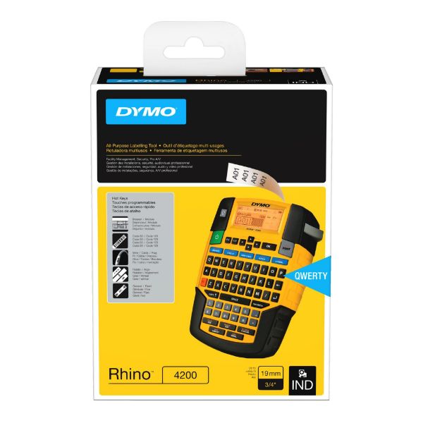DYMO 2175088 - Rhino 4200 Industrial Label QWERTY keyboard. Includes over symbols & terms for electrical