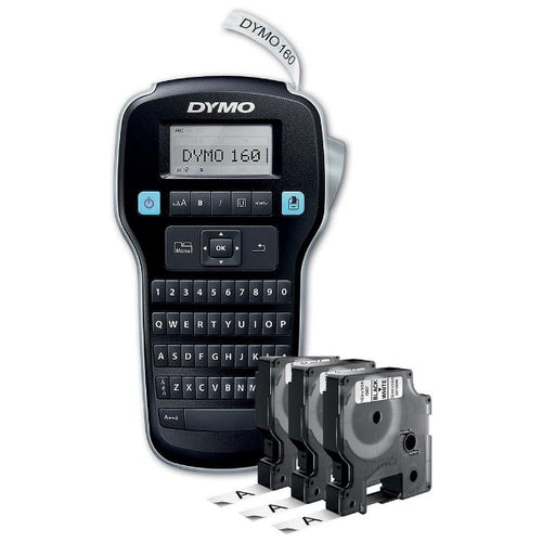 2181011 - DYMO 2181011 - LabelManager 160p Portable Label Maker Value Pack. 3x D1 Rolls of Tape 12mm x