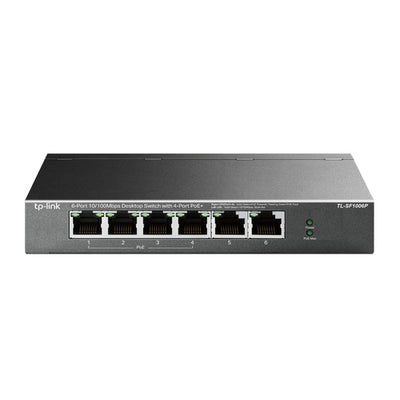 TL-SF1006P - TP-Link TL-SF1006P 6-Port 10/100 MBit/s Desktop-Switch mit 4 PoE+-Ports