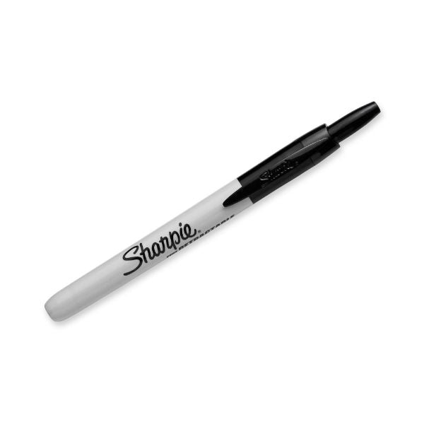 SHARPIE 2212134 - Rectactable Permanent Black Marker (MOQ 12) w/ Fine Bullet 1.0mm