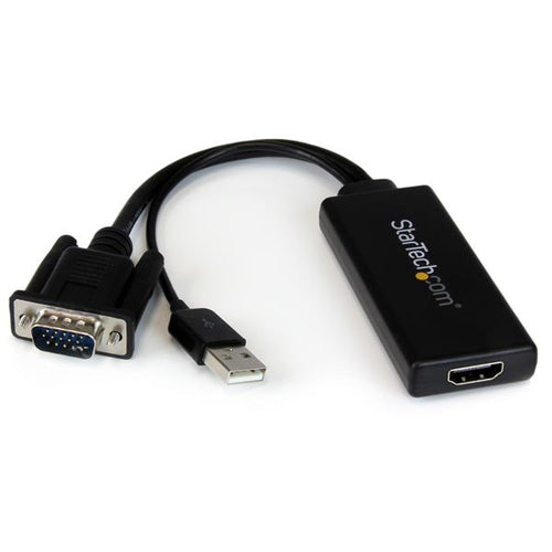 StarTech.com VGA2HDU - VGA to HDMI Adapter with USB Audio Power