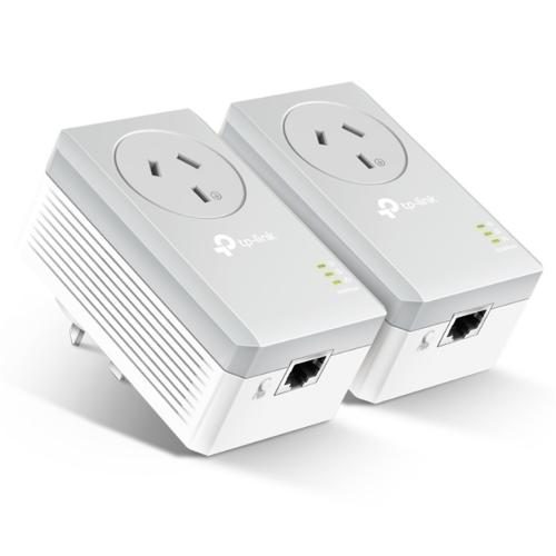TP-Link TL-PA4010P KIT AV600 Powerline Kit with AC Pass-Through [TL-PA4010P KIT]