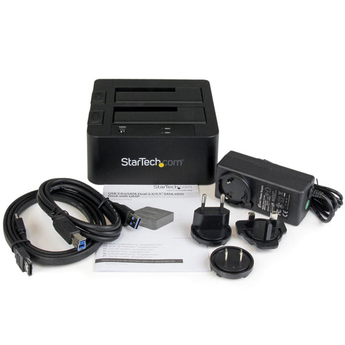 StarTech.com SDOCK2U33EB - USB 3.0/eSATA Dual HDD/SSD Dock w/ UASP