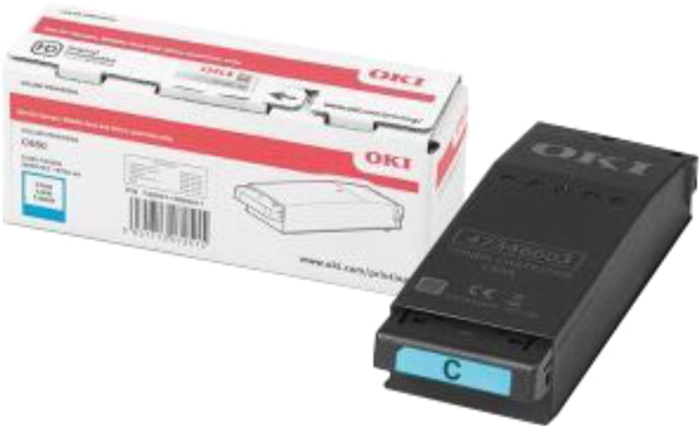 OKI YA8001-1088G035 Cyan Toner Cartridge for C650DN OK0521