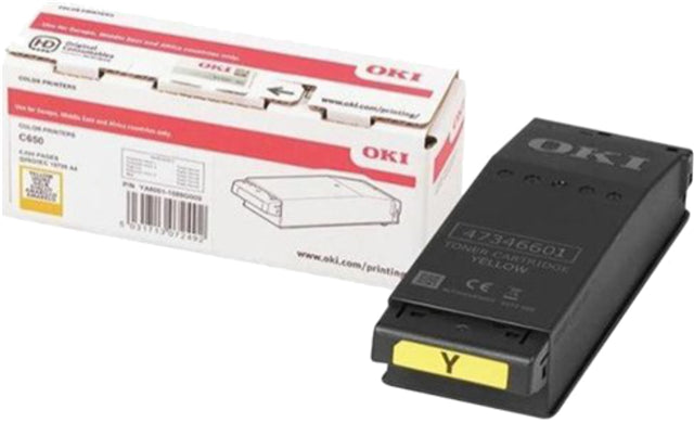 OKI YA8001-1088G033 Yellow Toner Cartridge for C650DN OK0523
