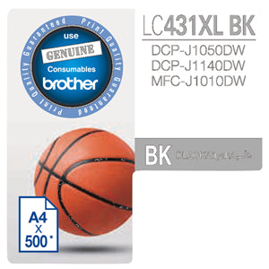 BCK88XLBK - Brother LC431XLBK Black High Yield Ink Cartridge