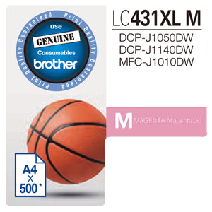 BCK88XLM - Brother LC431XLM Magenta High Yield Ink Cartridge