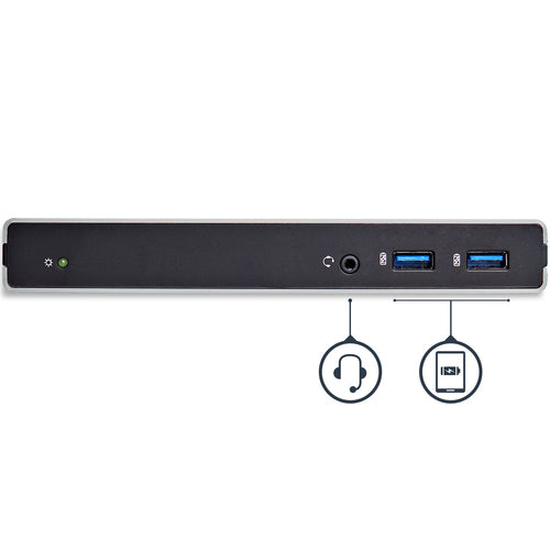 USB3SDOCKDD - STARTECH.COM USB 3.0 DOCKING STATION DUAL MONITOR DVI/VGA/HDMI, 5XUSB, GBE 3 YR