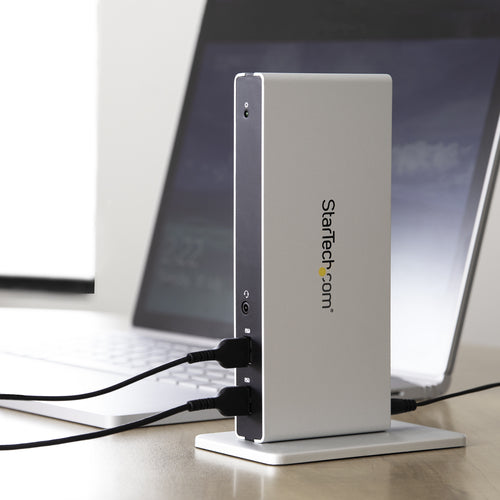 USB3SDOCKDD - STARTECH.COM USB 3.0 DOCKING STATION DUAL MONITOR DVI/VGA/HDMI, 5XUSB, GBE 3 YR