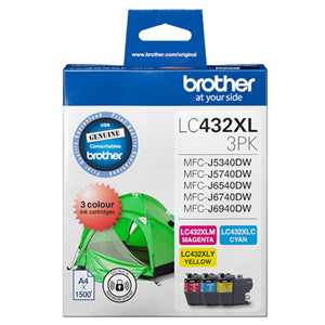 BCK103 - Brother LC432XL3PKS 3-Pack High Yield Ink Cartridge (C/M/Y)