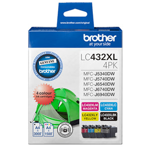BCK104 - Brother LC432XL4PKS 4-Pack High Yiel Ink Cartridge (B/C/M/Y)