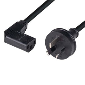 Power Cord - Right Angle 10A/250V IEC (F) to 3 Pin Power (M)