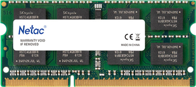 Netac Basic 4GB DDR3L-1600 C11 SoDIMM Lifetime wty NB2900