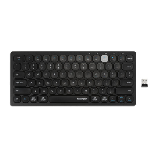 K75502US - KENSINGTON MULTI-DEVICE DUAL WIRELESS COMPACT/TRAVEL KEYBOARD, WIN/IOS/MAC, BLACK, 3Y