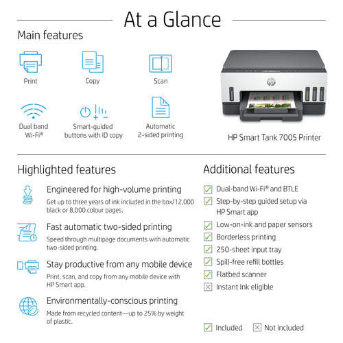 HP 28B54A - SMART TANK 7005 ALL-IN-ONE PRINTER