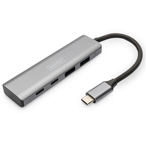 US521 - DIGITUS USB-C 4-Port-Hub, 2x USB A + 2x USB-C