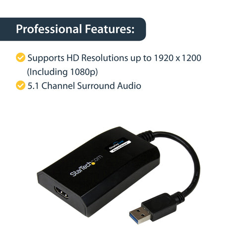 StarTech.com USB32HDPRO - USB 3.0 to HDMI Video Graphics Adapter
