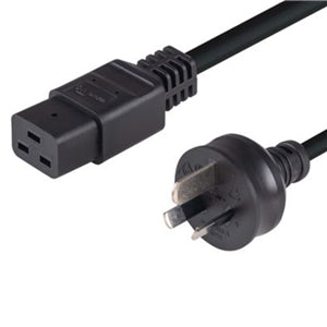 3 Pin Power Lead (M) to IEC C19 (M) 2m Power Cable - Bulk CA5360