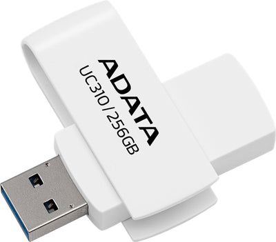 ADATA UC310 Swivel USB3.2 256GB White Flash Drive