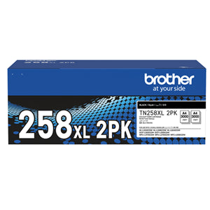 BTN135 - Brother TN258XLBK2PK High Yield Toner Black Double Pack