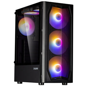 Zalman N4 Rev.1 ATX Black Mid Tower Case 4x140mm RGB HT7013