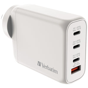 VCA1253 - Verbatim 100W GaN Charger with 3x USB-C and 1x USB-A