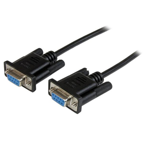 StarTech.com SCNM9FF1MBK - 1m Black DB9 RS232 Null Modem Cable FF