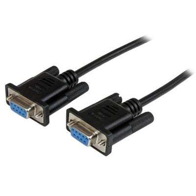 StarTech.com SCNM9FF1MBK - 1m Black DB9 RS232 Null Modem Cable FF