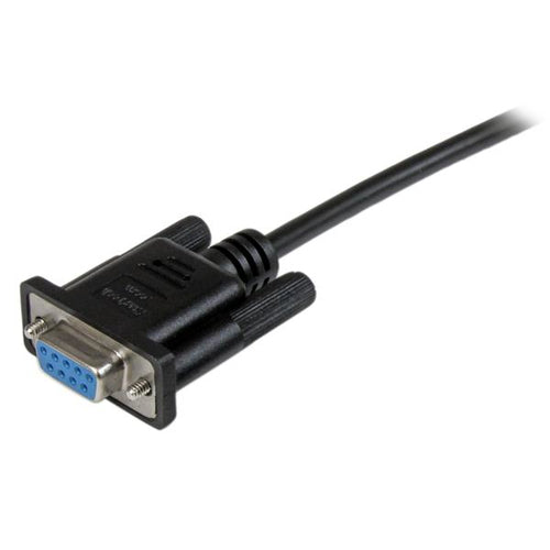 StarTech.com SCNM9FF1MBK - 1m Black DB9 RS232 Null Modem Cable FF