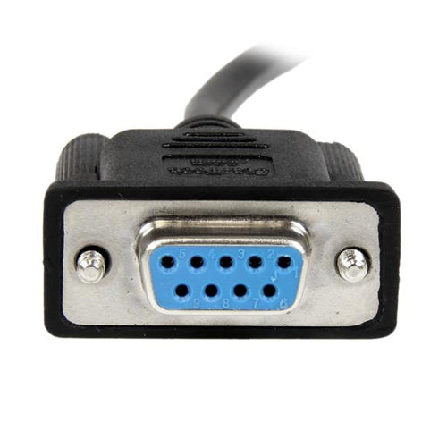 StarTech.com SCNM9FF1MBK - 1m Black DB9 RS232 Null Modem Cable FF
