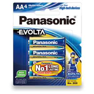 LR6EG/4P - Panasonic Evolta AA Alkaline Battery 4 Pack