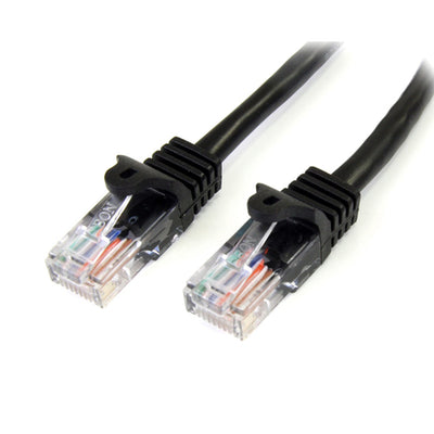 45PAT2MBK - STARTECH.COM 2M BLACK CAT5E / CAT 5 SNAGLESS PATCH CABLE 2 M LTW