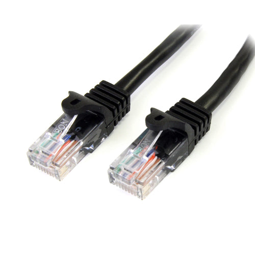 45PAT2MBK - STARTECH.COM 2M BLACK CAT5E / CAT 5 SNAGLESS PATCH CABLE 2 M LTW
