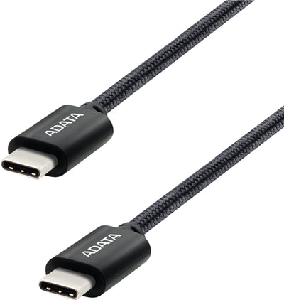 CACC-100PN-BK - ADATA USB Typ-C (M) auf USB Typ-C (M) Kabel 1m 480Mbps 100W