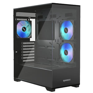 Highpower I801TBF - Raidmax i801 ATX Mid-Tower Case Tempered Glass Black with ARGB