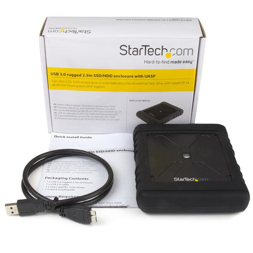 StarTech.com S251BRU33 - Rugged 2.5in Hard Drive Enclosure