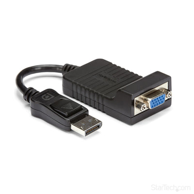 StarTech.com DP2VGA DisplayPort to VGA Adapter - Active DP to VGA Converter - 1080p Video - Durable - DP/DP++ Source to VGA Monitor Cable Adapter Dongle - DP 1.2 to VGA - Latching DP Connector