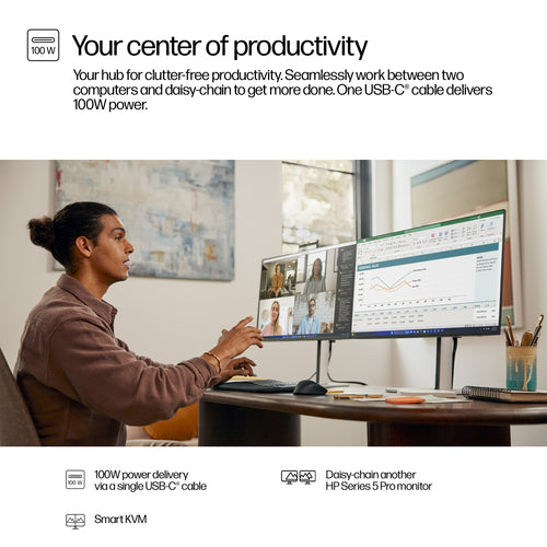 HP Series 5 Pro 527pm 27 inch QHD USB-C Conferencing Monitor -  WHILE STOCK LASTS