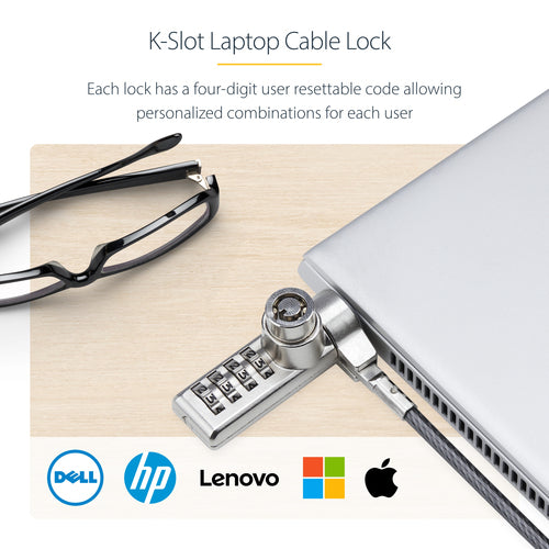 DUALKA10-LAPTOP-LOCK - STARTECH.COM 10-PK KEYED ALIKE AND COMBO LAPTOP LOCK FOR K-SLOT DEVICES, 2 YR